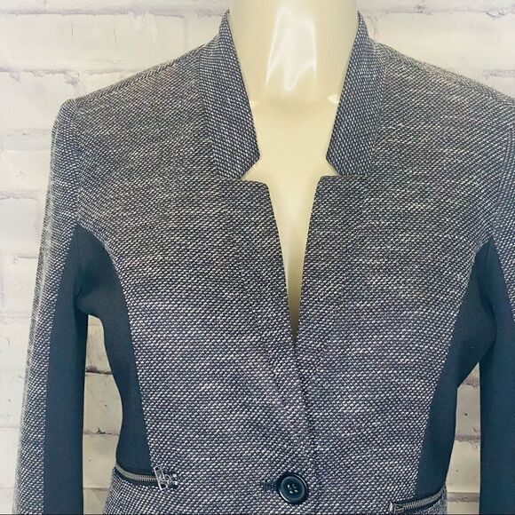 Halogen grey and black one button blazer - Picture 3 of 9
